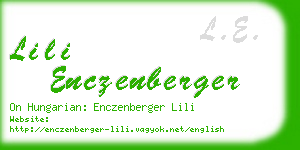 lili enczenberger business card